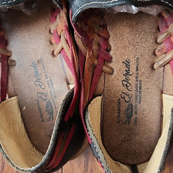 Huarache Multicolor Leather Flats - Picture 3 of 5